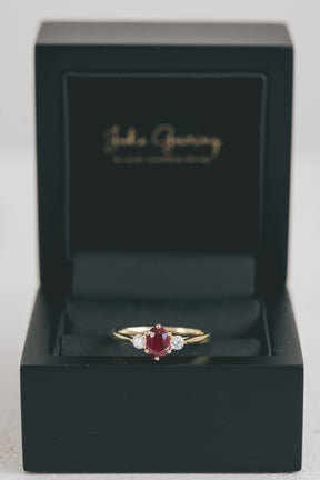 Ruby and Diamond Trilogy Ring - Boutee