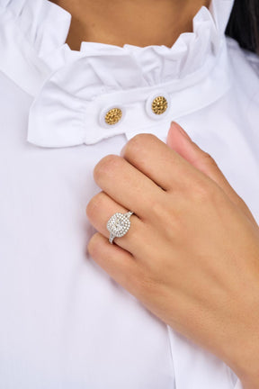 Diamond Double Halo Engagement Ring - Boutee