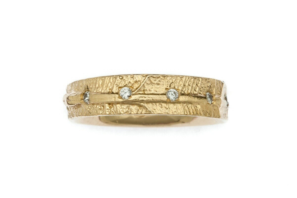 Leaf and Diamond Eternity Ring - Boutee