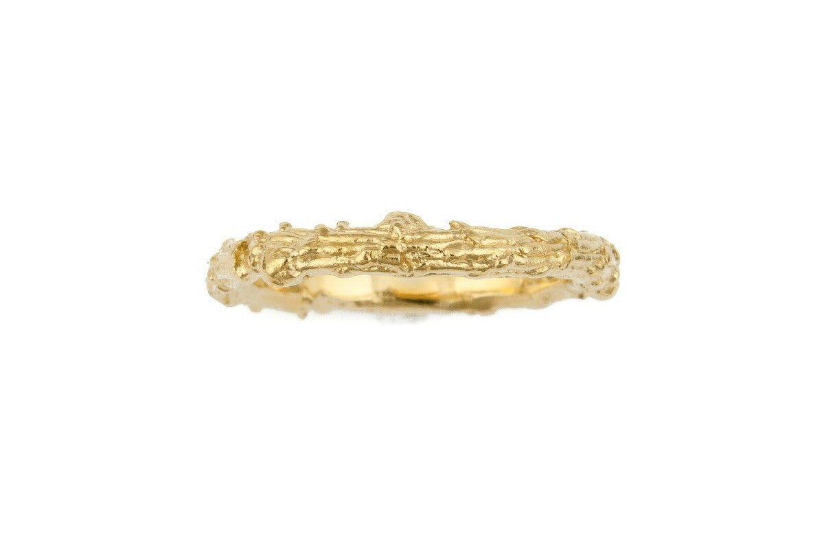Slim Gold Fir Tree Twig Ring - Boutee