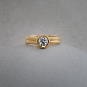 Diamond Solitaire Dual Engagement Ring