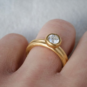 Diamond Solitaire Dual Engagement Ring