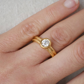 Diamond Solitaire Dual Engagement Ring