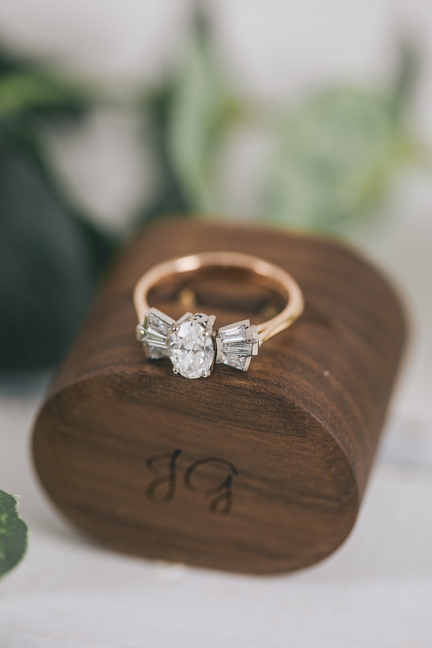 Contemporary Twist on Art Deco Engagement Ring - Boutee