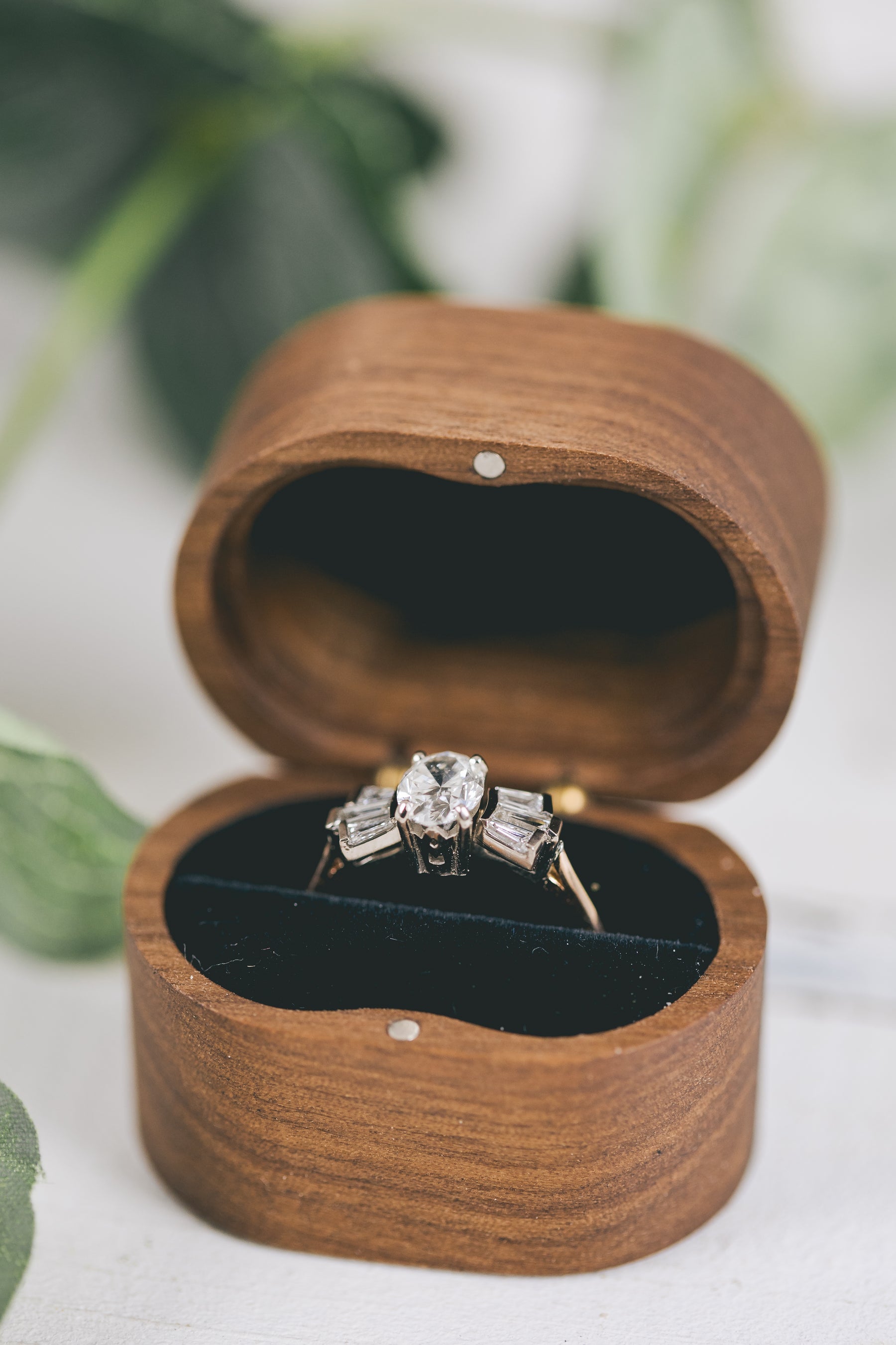 Contemporary Twist on Art Deco Engagement Ring - Boutee