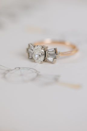 Contemporary Twist on Art Deco Engagement Ring - Boutee