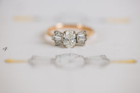 Contemporary Twist on Art Deco Engagement Ring - Boutee