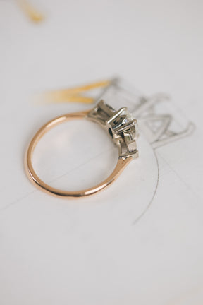 Contemporary Twist on Art Deco Engagement Ring - Boutee