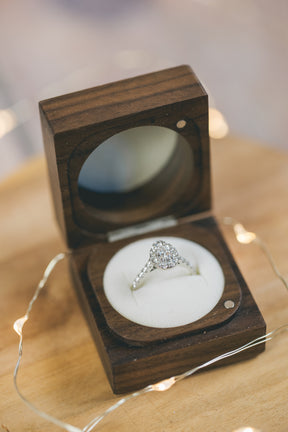Pear Cut Halo Engagement Ring - Boutee