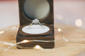 Pear Cut Halo Engagement Ring - Boutee