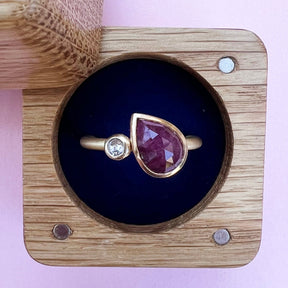 22ct & 18ct Gold Ring With Ruby and Pink Diamond - Boutee