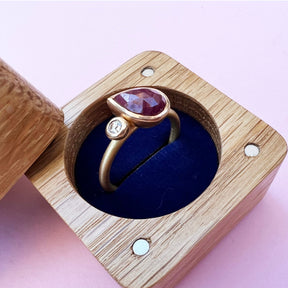 22ct & 18ct Gold Ring With Ruby and Pink Diamond - Boutee