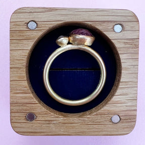 22ct & 18ct Gold Ring With Ruby and Pink Diamond - Boutee