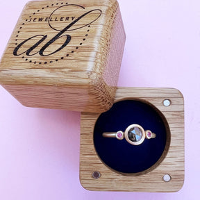 22ct & 9ct Gold Salt & Pepper Diamond & Sapphire Ring - Boutee