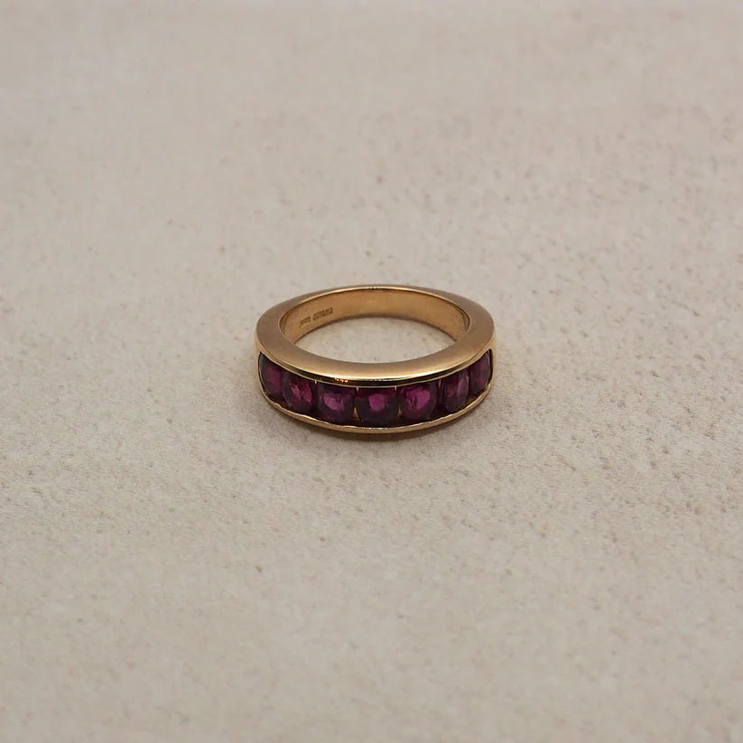 Ruby Half Eternity 9ct Gold Ring - Boutee