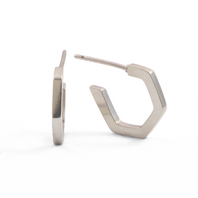Hexagon Hoop Earrings - Boutee