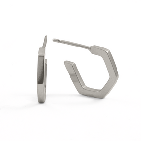 Hexagon Hoop Earrings - Boutee