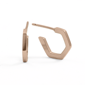 Hexagon Hoop Earrings - Boutee