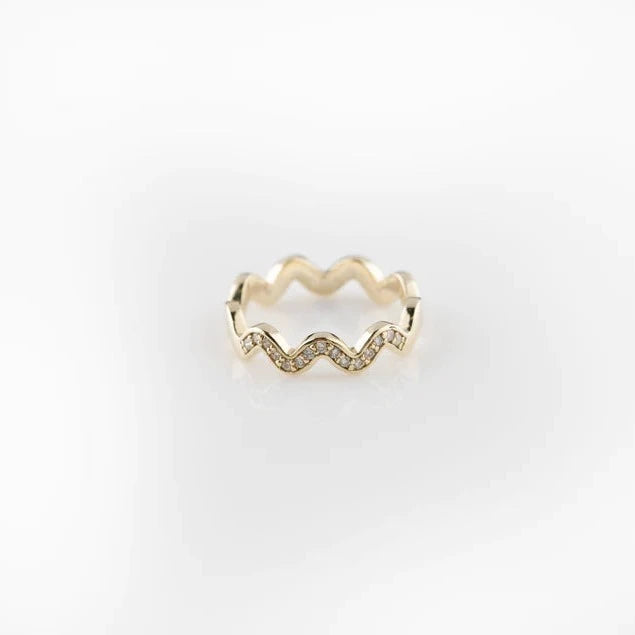 Wave Style Diamond Ring - Boutee