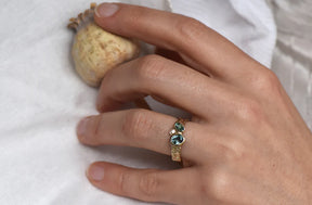 OOAK 14ct Gold Hawthorne Cluster Ring - Boutee