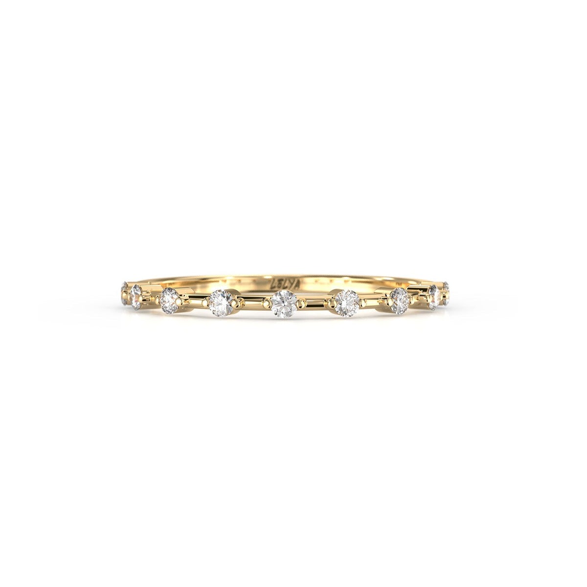 Diamond Ice Band - Lelya - bespoke engagement and wedding rings made in Scotland, UK