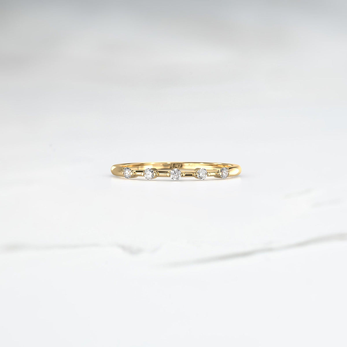 Diamond Ice Band (Semi) - Lelya - bespoke engagement and wedding rings made in Scotland, UK