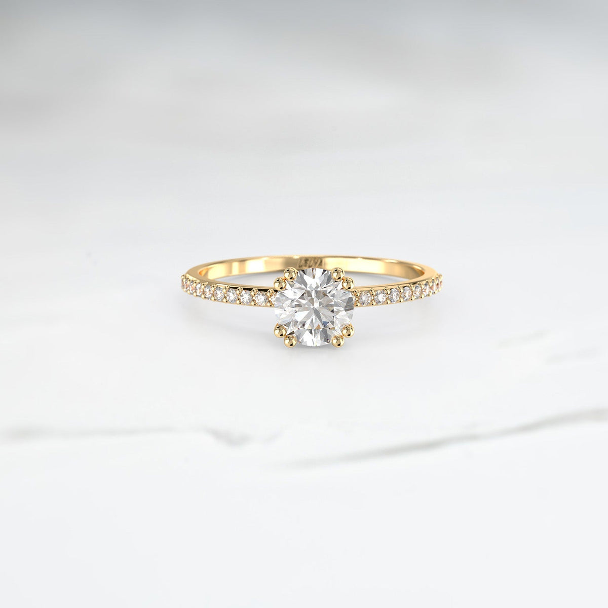 Diamond Polaris Frost Ring - Lelya - bespoke engagement and wedding rings made in Scotland, UK