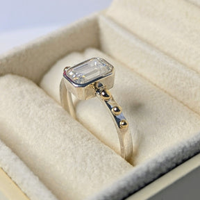 Emerald - Cut Moissanite Ring – DEI Collectionengagement ringBooblinka Jewellery