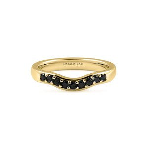 Mikado - Curved Black Diamond Ring - Boutee