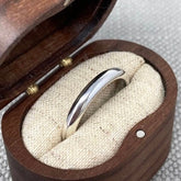 Slim 2.3mm Wide Traditional D Shape Gold Wedding Ring - Boutee