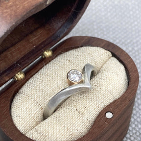 Diamond Wishbone Engagement Ring - Boutee