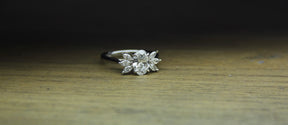 Oval Diamond, Platinum Engagement Ring - Boutee