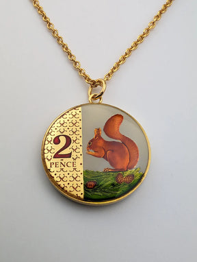 King Charles III Two Pence - Enamelled Coin Necklace - Boutee