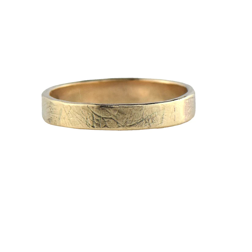 Leaf Print Ring in Gold