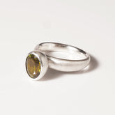 green tourmaline ring