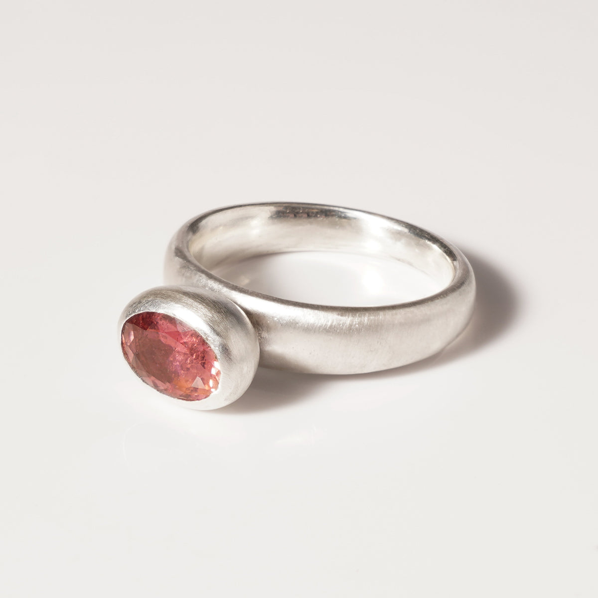 Pink tourmaline ring
