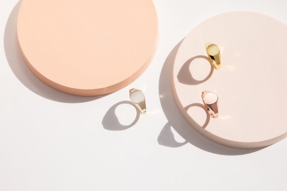 Kore Faceted Signet Ring - Boutee