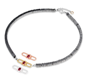 Poize Lock Hematite Necklace - Boutee