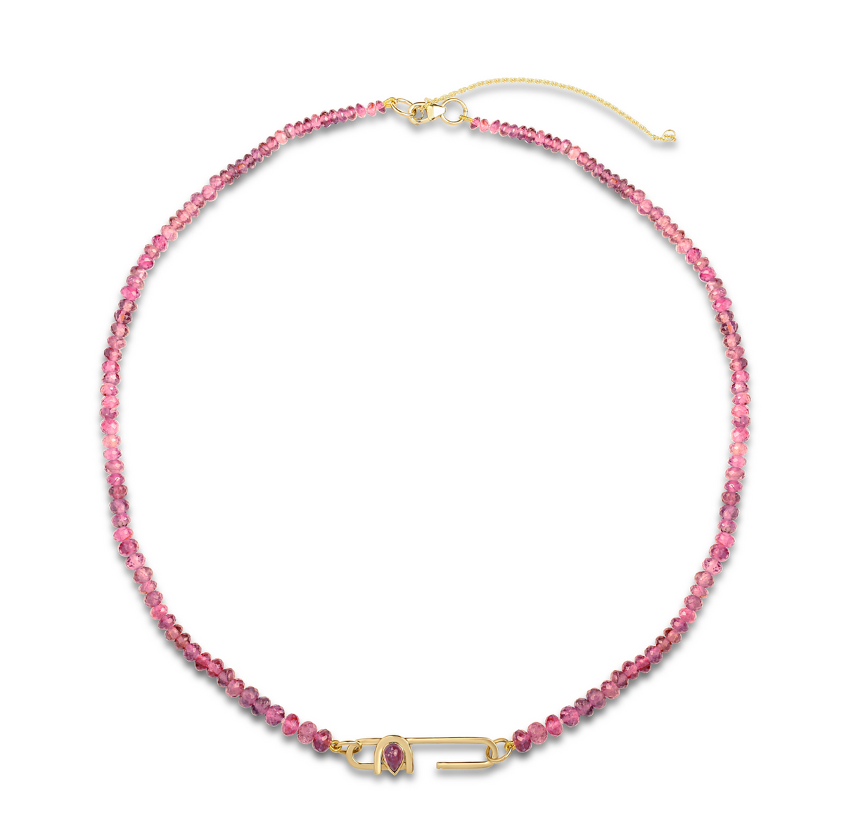 Poize Lock Pink Tourmaline Necklace - Boutee