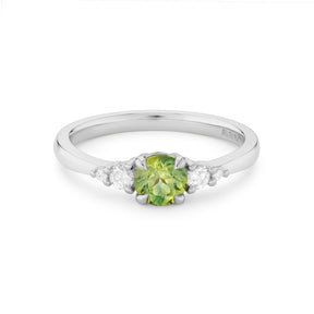Ayla 0.5ct - Blue Green Sapphire Engagement Ring - Boutee