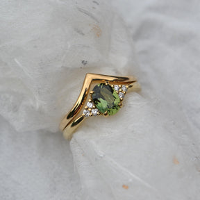 Rosalia 1ct - Blue Green Sapphire Engagement Ring - Boutee