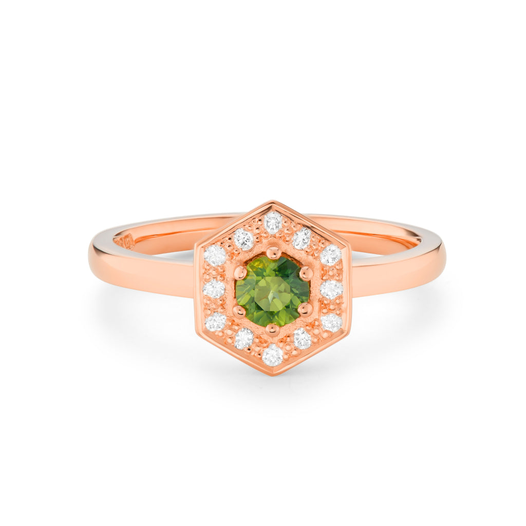Soraya - Blue Green Sapphire Engagement Ring