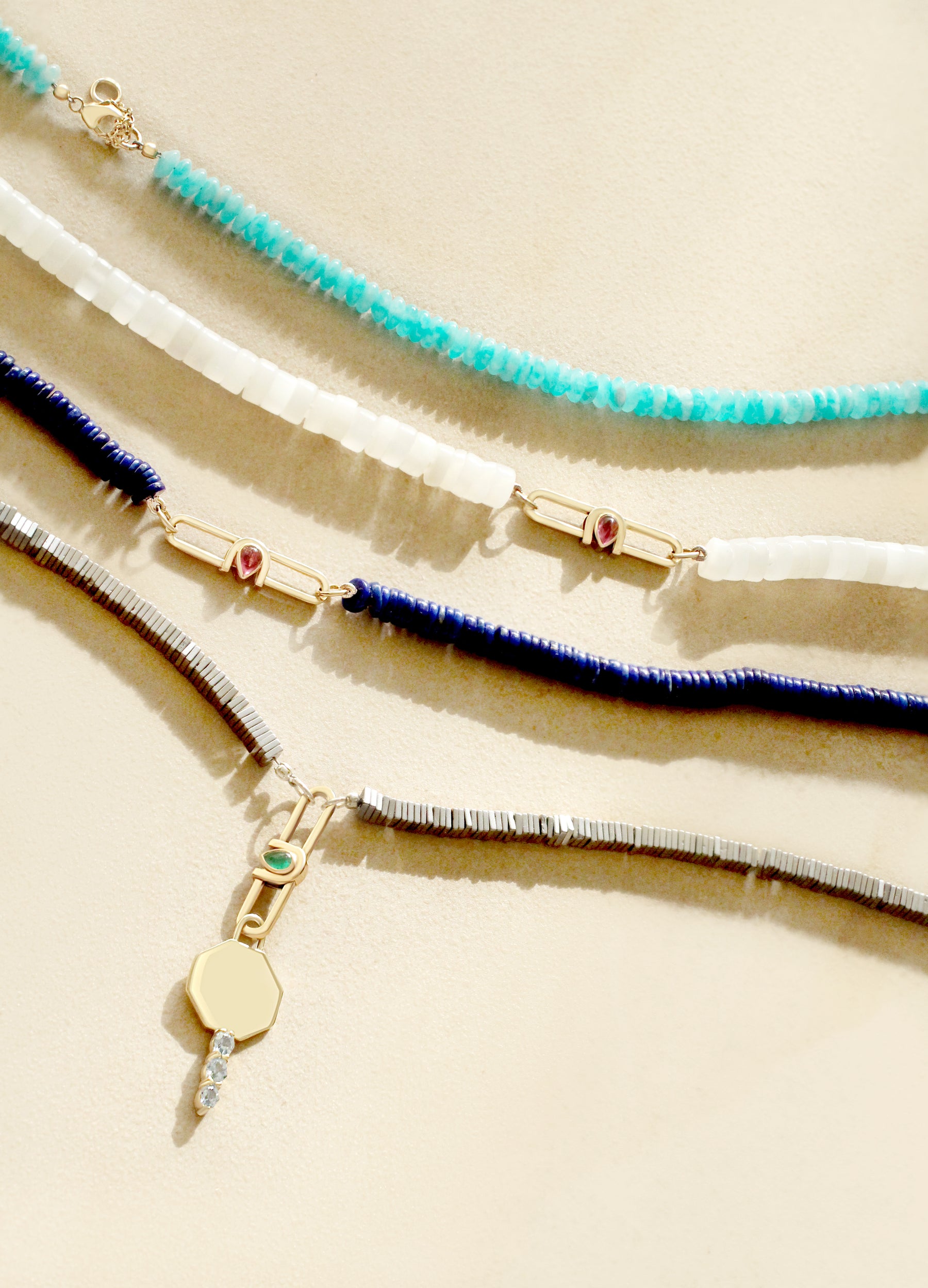 Poize Lock Amazonite Necklace - Boutee
