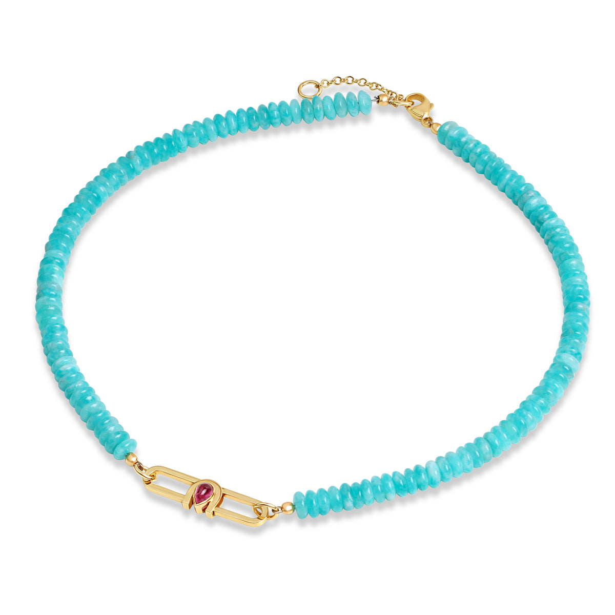 Poize Lock Amazonite Necklace - Boutee