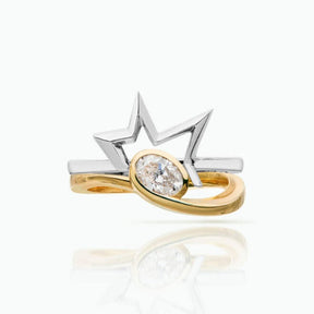 Tula Solitaire Ring & Titanium Salute Ring - Boutee