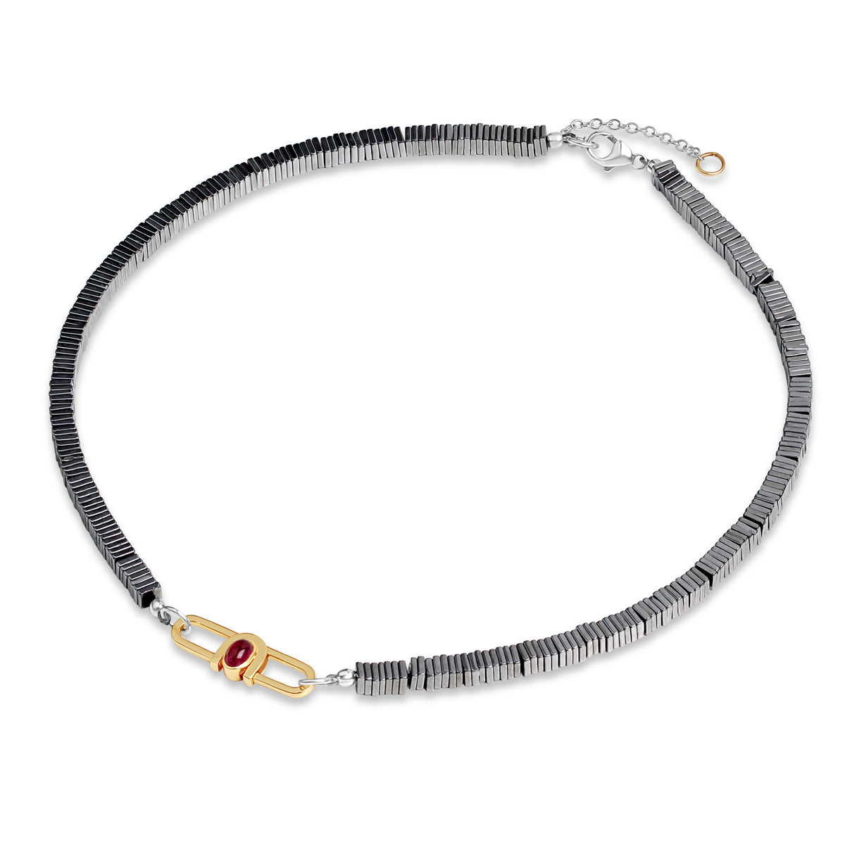 Poize Lock Hematite Necklace - Boutee