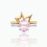 Bombette Morganite Ring & Titanium Salute Ring - Boutee