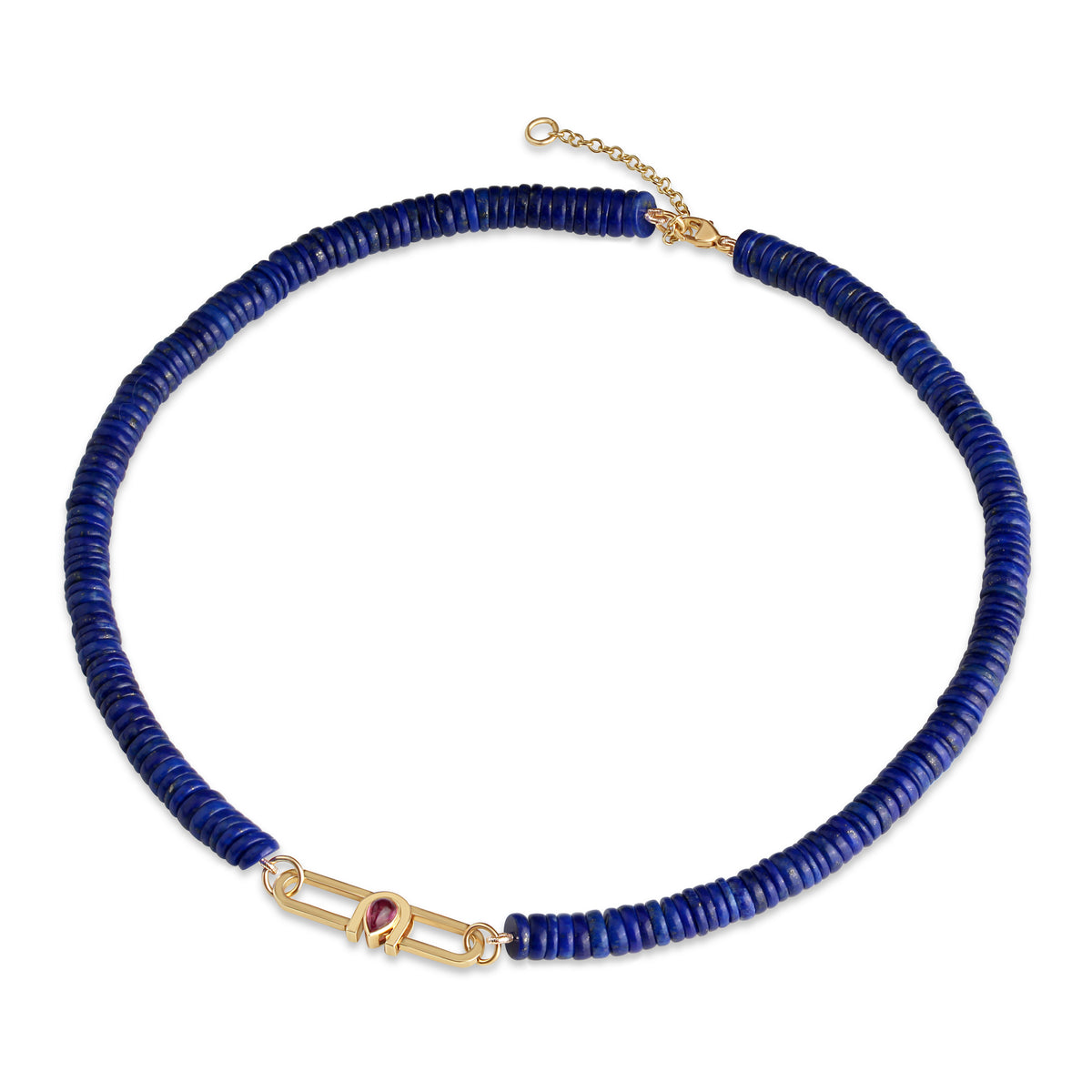 Poize Lock Lapis Lazuli Necklace - Boutee