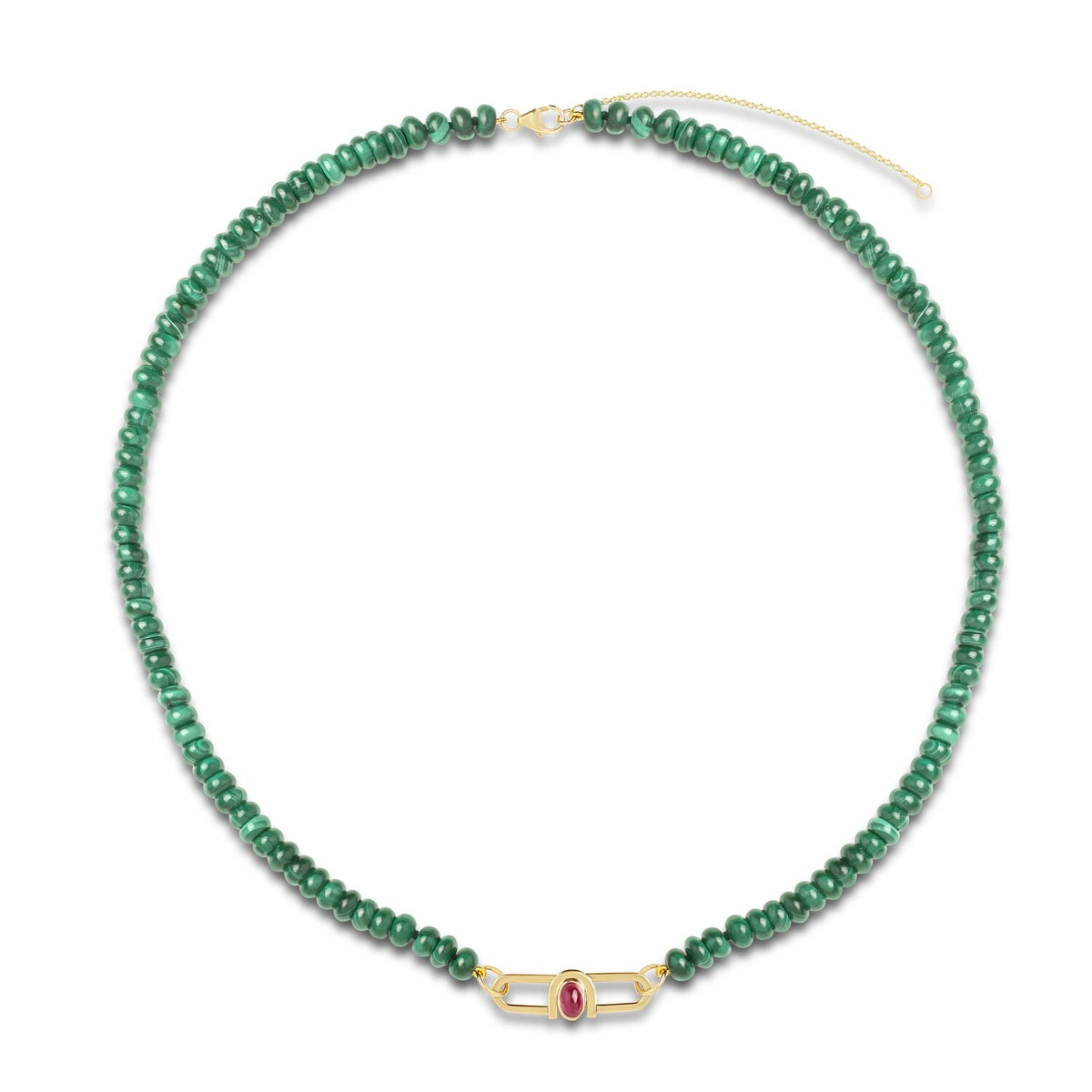 Poize Lock Malachite Necklace - Boutee