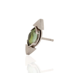 Gemstone studs & EDGES earring jacket set - Boutee